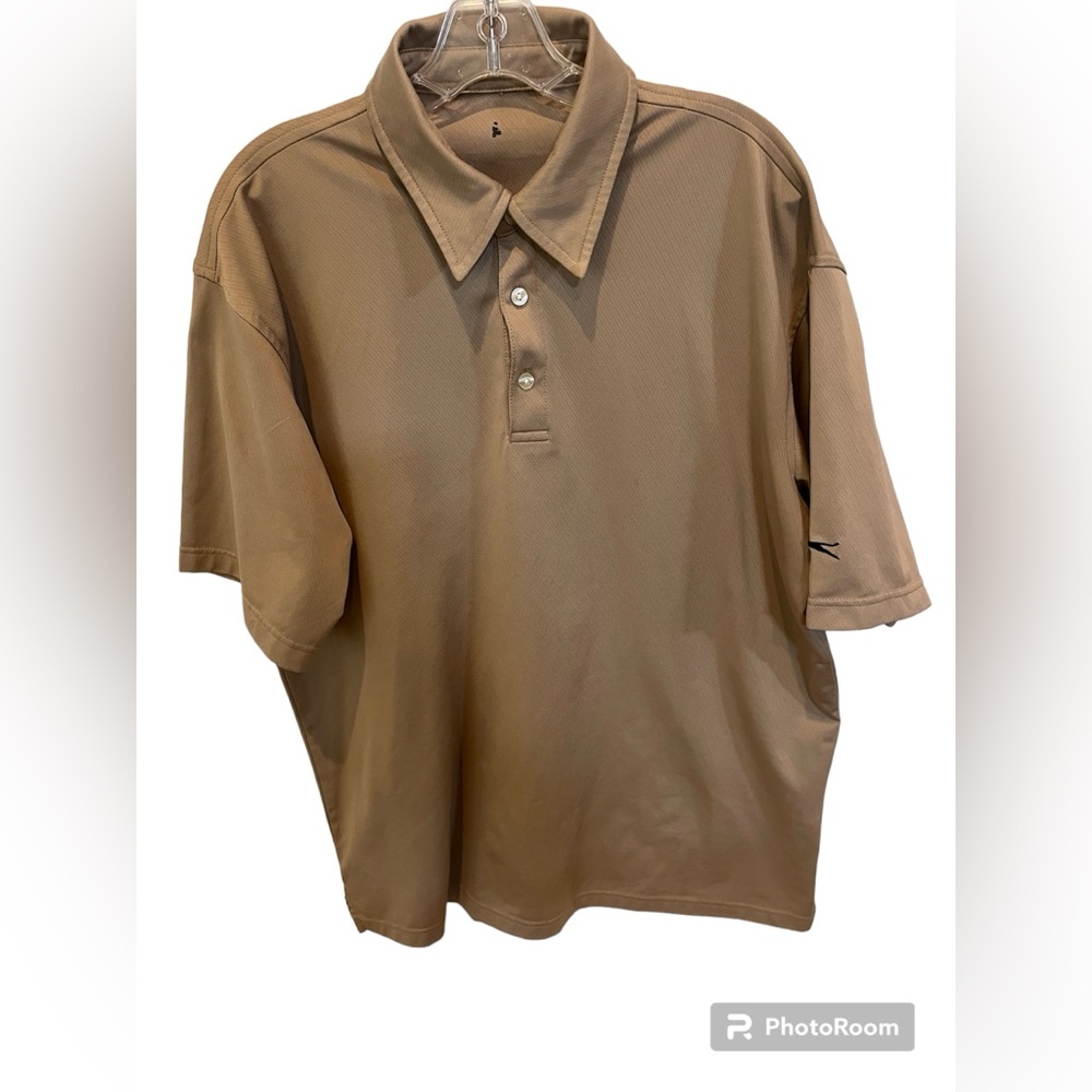 Slazenger Men's Tan Golf Shirt Size L